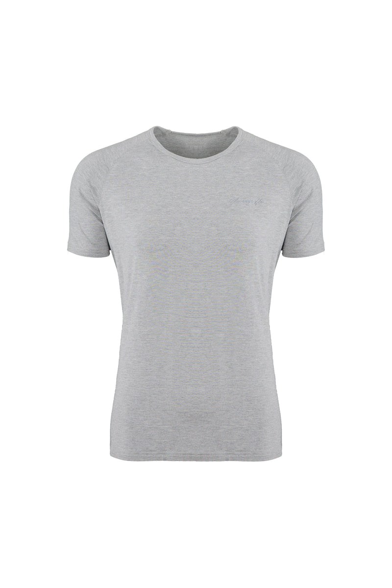 YoungLA 422 Fitted Delt Tee Grau | 09741-BHNC