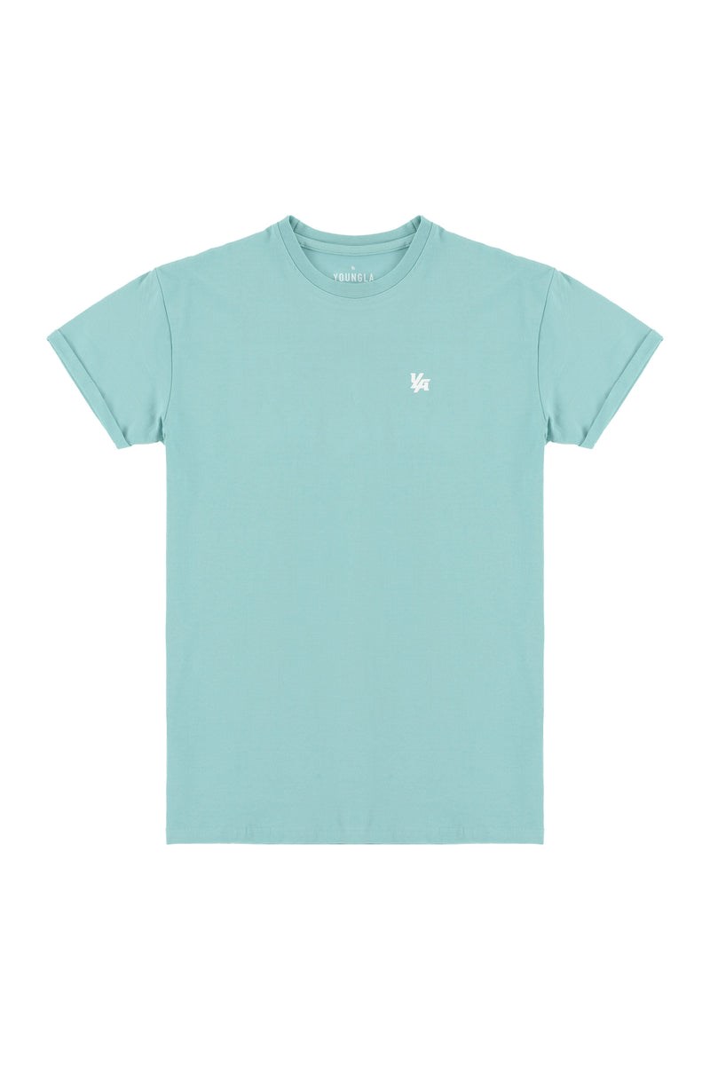 YoungLA 425 Rolled Cuff Gerade Bottom Tees Grün | 43756-THCO