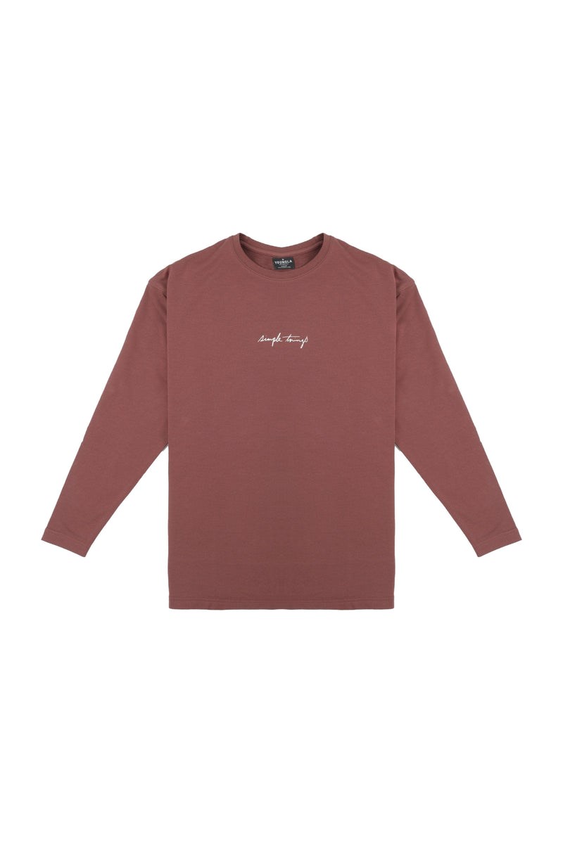 YoungLA 427 Simple Things Long Sleeve Shirt Braun | 32856-OTMC
