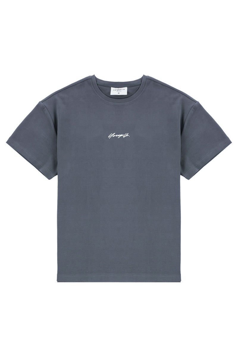 YoungLA 430 Oversized Cloud Foam Tee Grau | 97402-HTNP