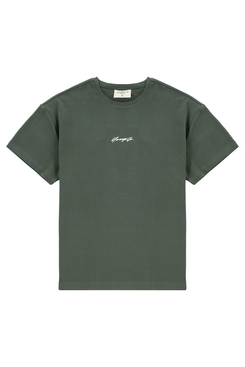 YoungLA 430 Oversized Cloud Foam Tee Grün | 32709-VDLP