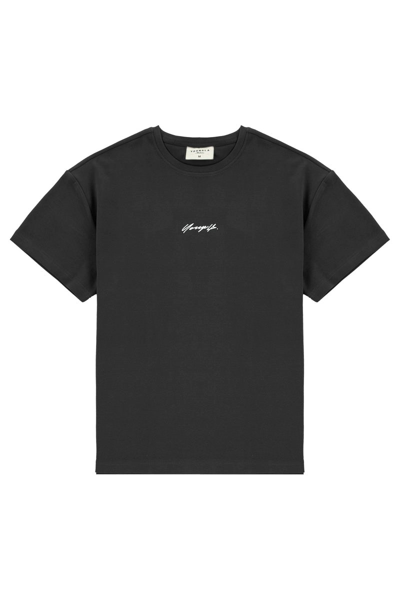 YoungLA 430 Oversized Cloud Foam Tee Schwarz | 74936-LIQN