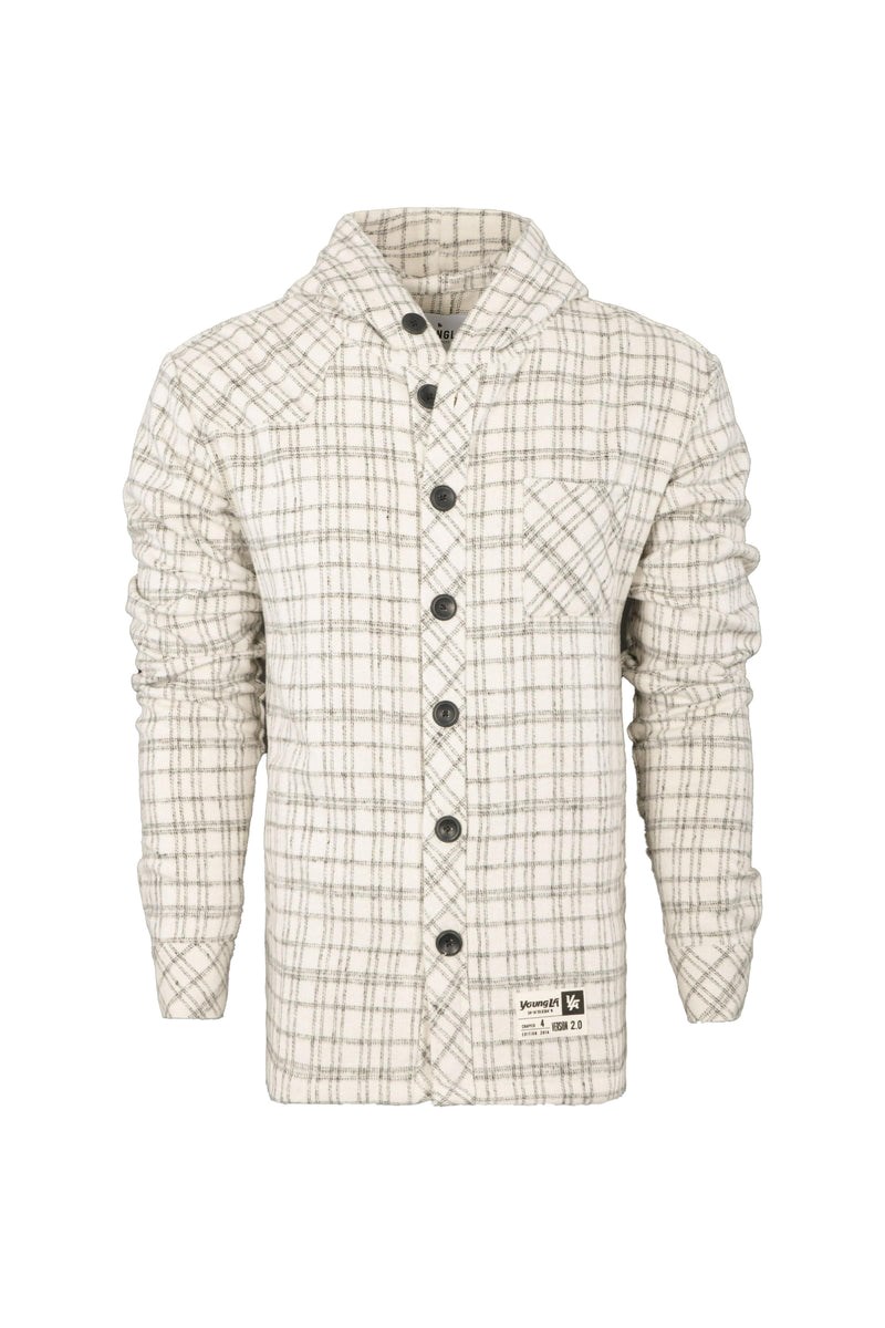 YoungLA 431 Mit Kapuze Flannels Weiß | 74680-BJGY