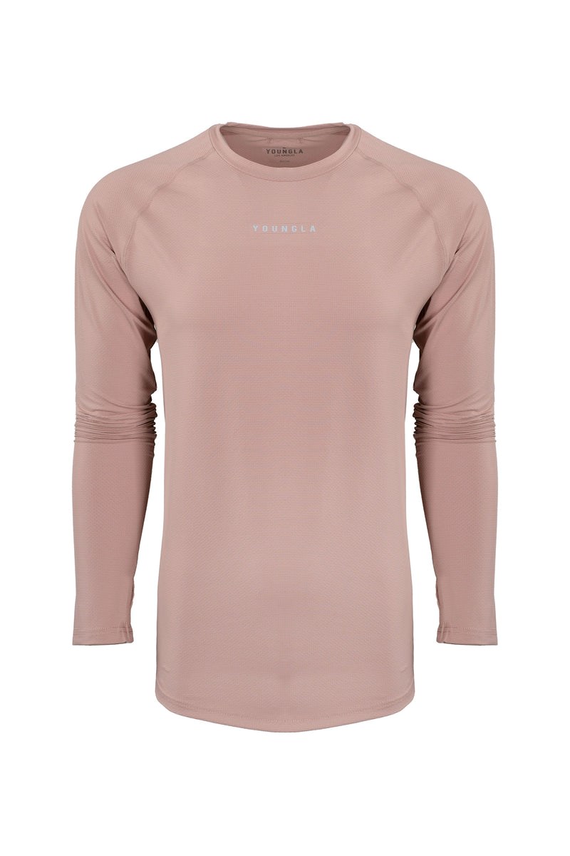 YoungLA 441 Performance Line Longsleeve Shirts Salmon | 89471-CBXM
