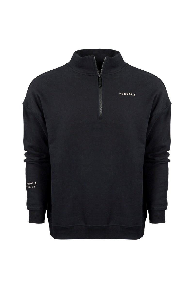 YoungLA 516 Alumni Quarter Zips Schwarz | 51892-GZMD
