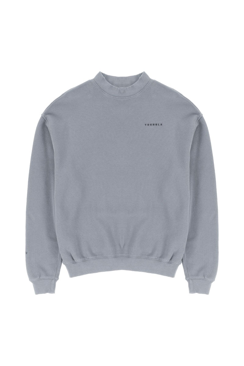 YoungLA 525 Monarch Mock-neck Pullover Grau Waschen | 84157-JPDS