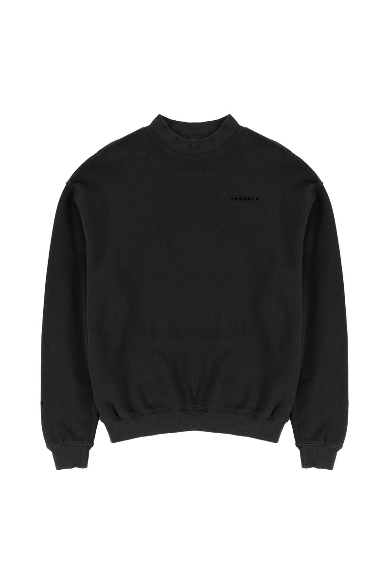 YoungLA 525 Monarch Mock-neck Pullover Schwarz Waschen | 03789-MOQK