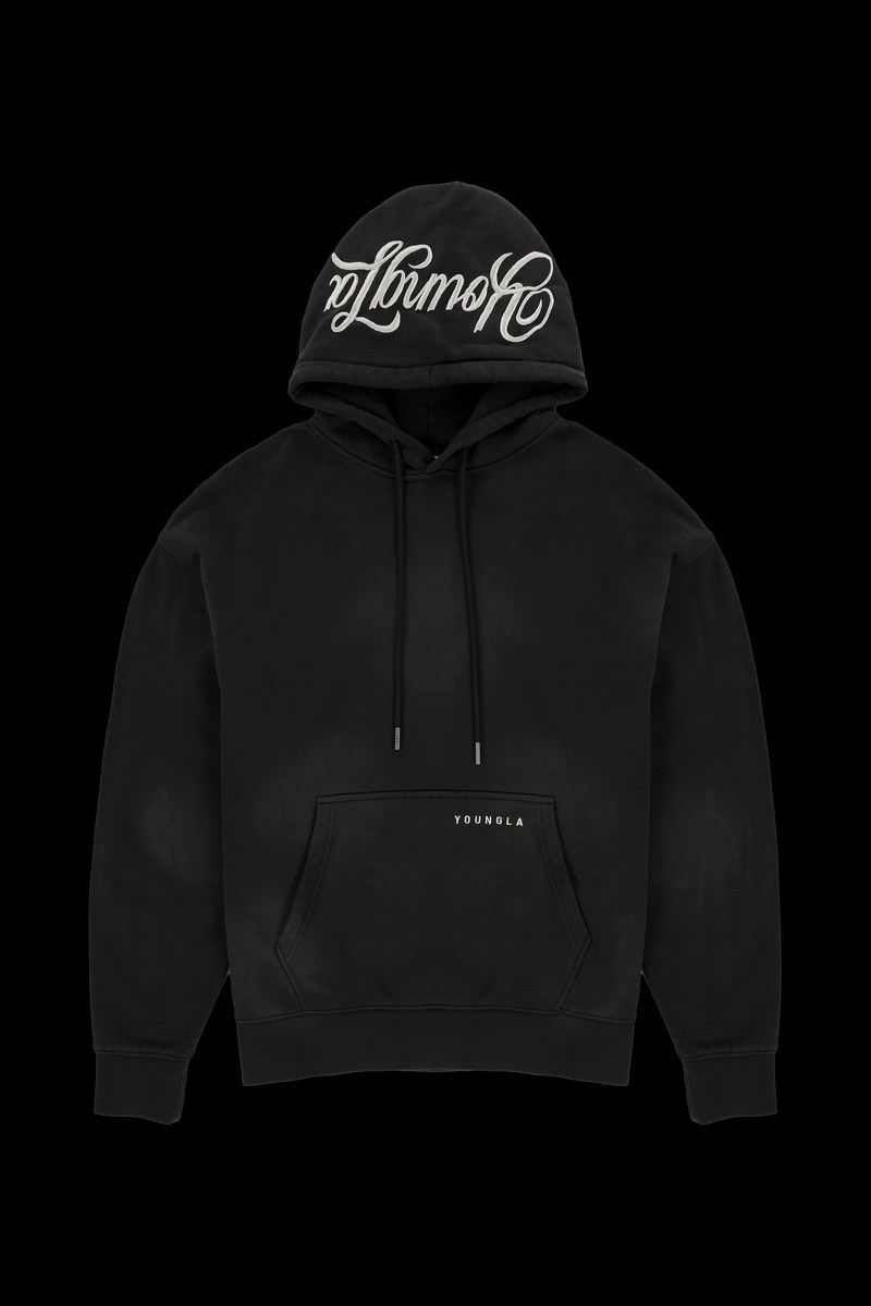 YoungLA 549 Phantom Hoodies Schwarz Waschen | 48095-LNDS