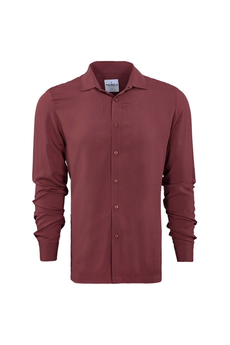 YoungLA 804 Scarface Viscose Shirts Wine | 95768-ENAV