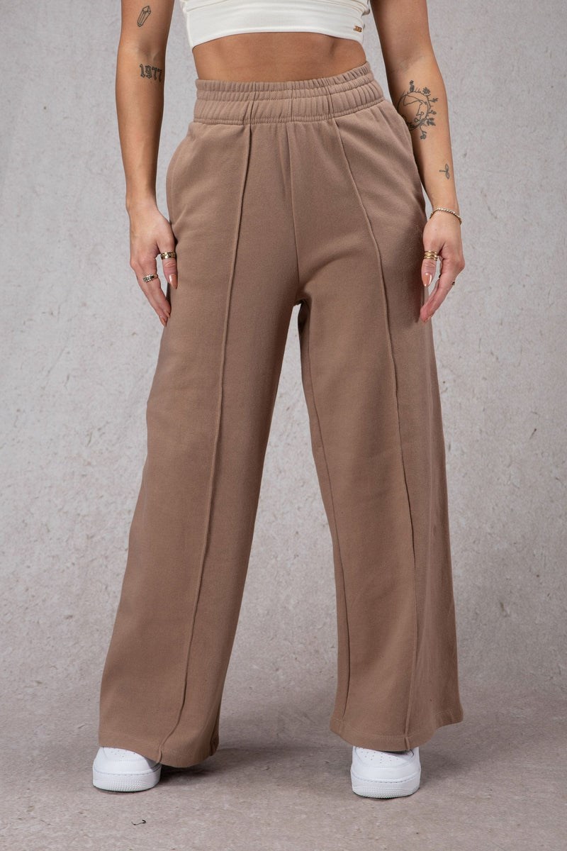 YoungLA W201 Weite Leg Fleece Pants Hellbraun | 84763-CBQL