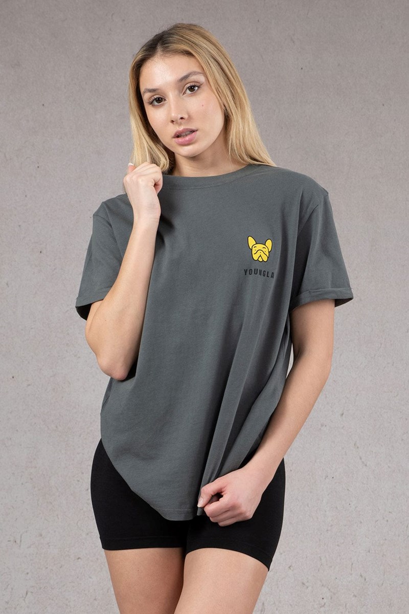 YoungLA W417 Iggy Oversized Tee Grün Waschen | 56120-HINA