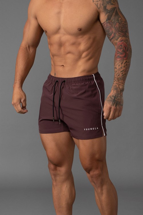 YoungLA 143 Kurzes Kurzes Swim Shorts Plum | 36475-TJOU