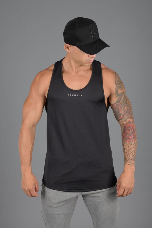 YoungLA 305 Performance Line Tank Tops Schwarz | 48563-MPSJ
