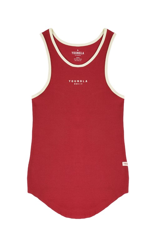 YoungLA 313 Rocket Rib Tanks Rot | 23784-KEBL