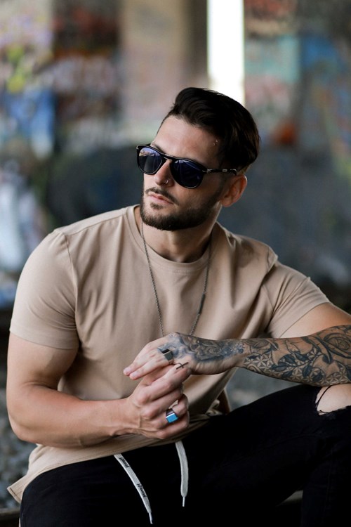 YoungLA 411 Perfect Tee - Gerade Bottom Khaki | 87320-GMAQ