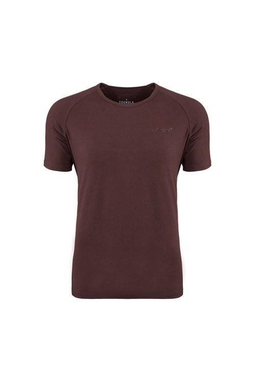 YoungLA 422 Fitted Delt Tee Braun | 95276-INHC