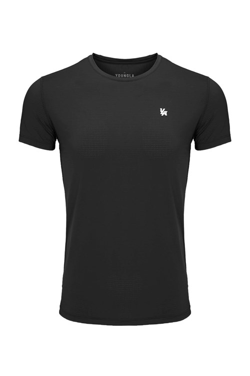YoungLA 423 Zephyr Compression Kurzes Sleeve Schwarz | 06251-FOKV