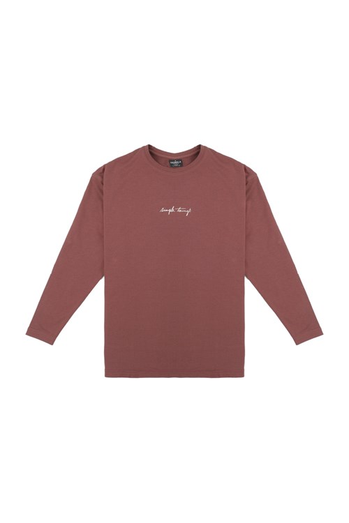 YoungLA 427 Simple Things Long Sleeve Shirt Braun | 32856-OTMC