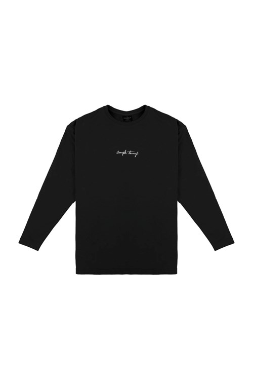 YoungLA 427 Simple Things Long Sleeve Shirt Schwarz | 41375-EOSR