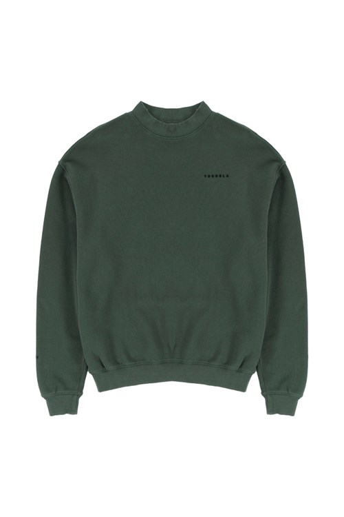 YoungLA 525 Monarch Mock-neck Pullover Grün Waschen | 52846-KLGB