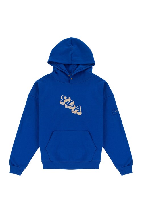 YoungLA 551 Campus Hoodies Königsblau Blau | 25841-ZHVP