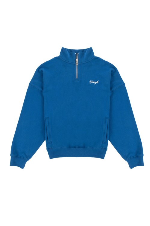 YoungLA 558 Supersized G Quarter Zip Königsblau Blau | 70348-BQRV