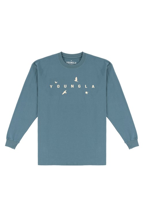 YoungLA 811 Liberty Long Sleeves Teal | 98046-CJOP