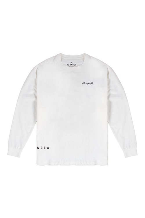 YoungLA 812 Signature Long Sleeves Weiß | 98407-BMYS