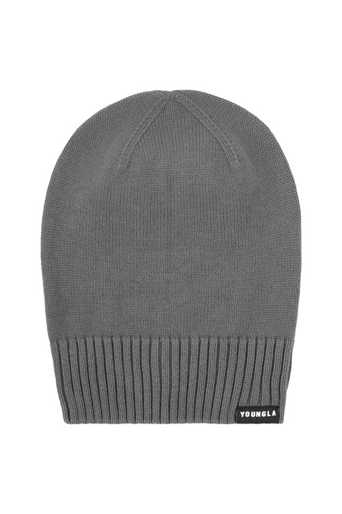 YoungLA 928 Essential Beanies Dunkelgrau | 03248-ZDPW